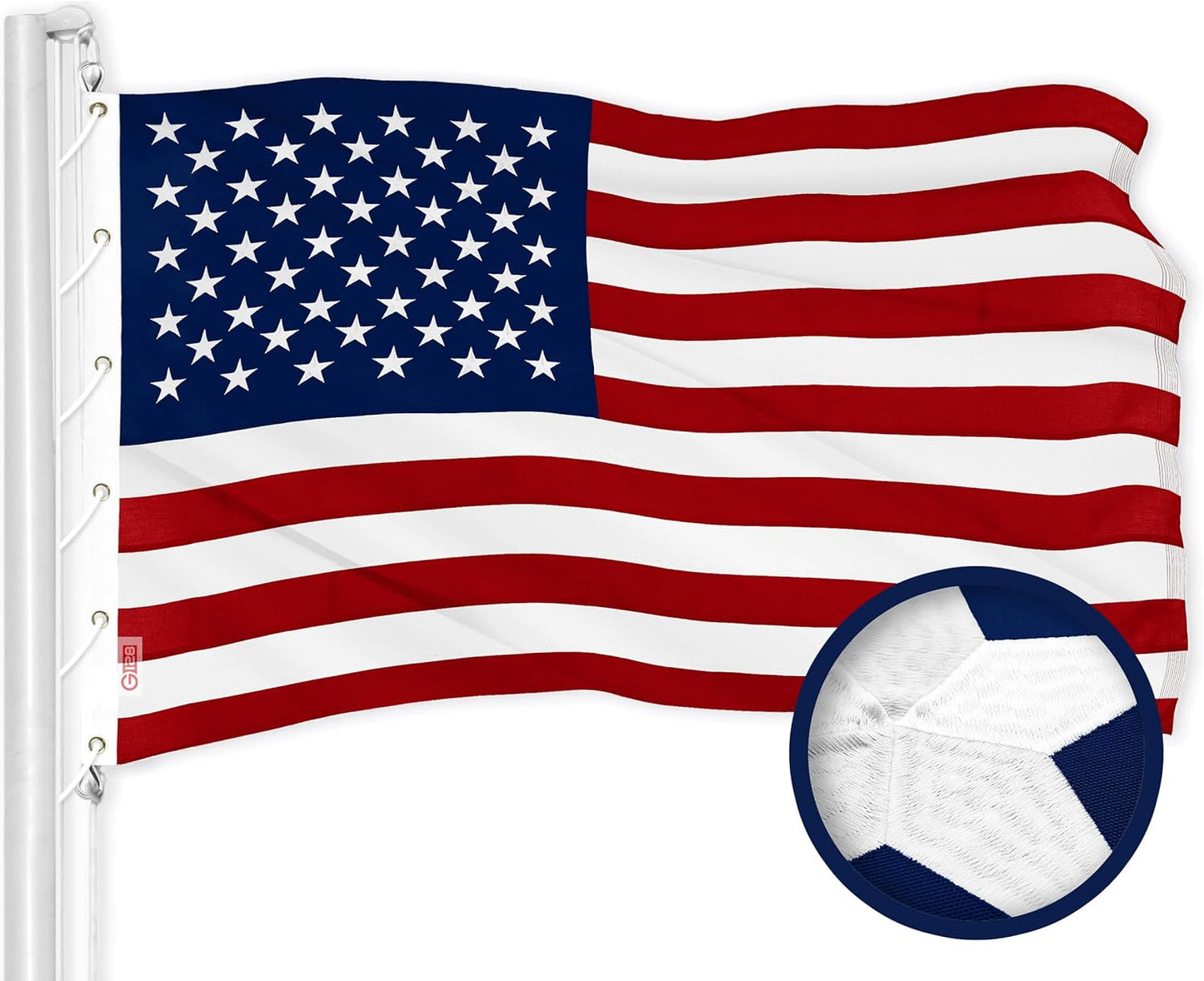 G128 American USA Flag | 2.5x4 Ft | ToughWeave Series Embroidered 210D Polyester | Country Flag, Embroidered Stars, Sewn Stripes, Indoor/Outdoor, Vibrant Colors, Brass Grommets - Premium Flags from Concordia Style Boutique - Just $21.84! Shop now at Concordia Style Boutique