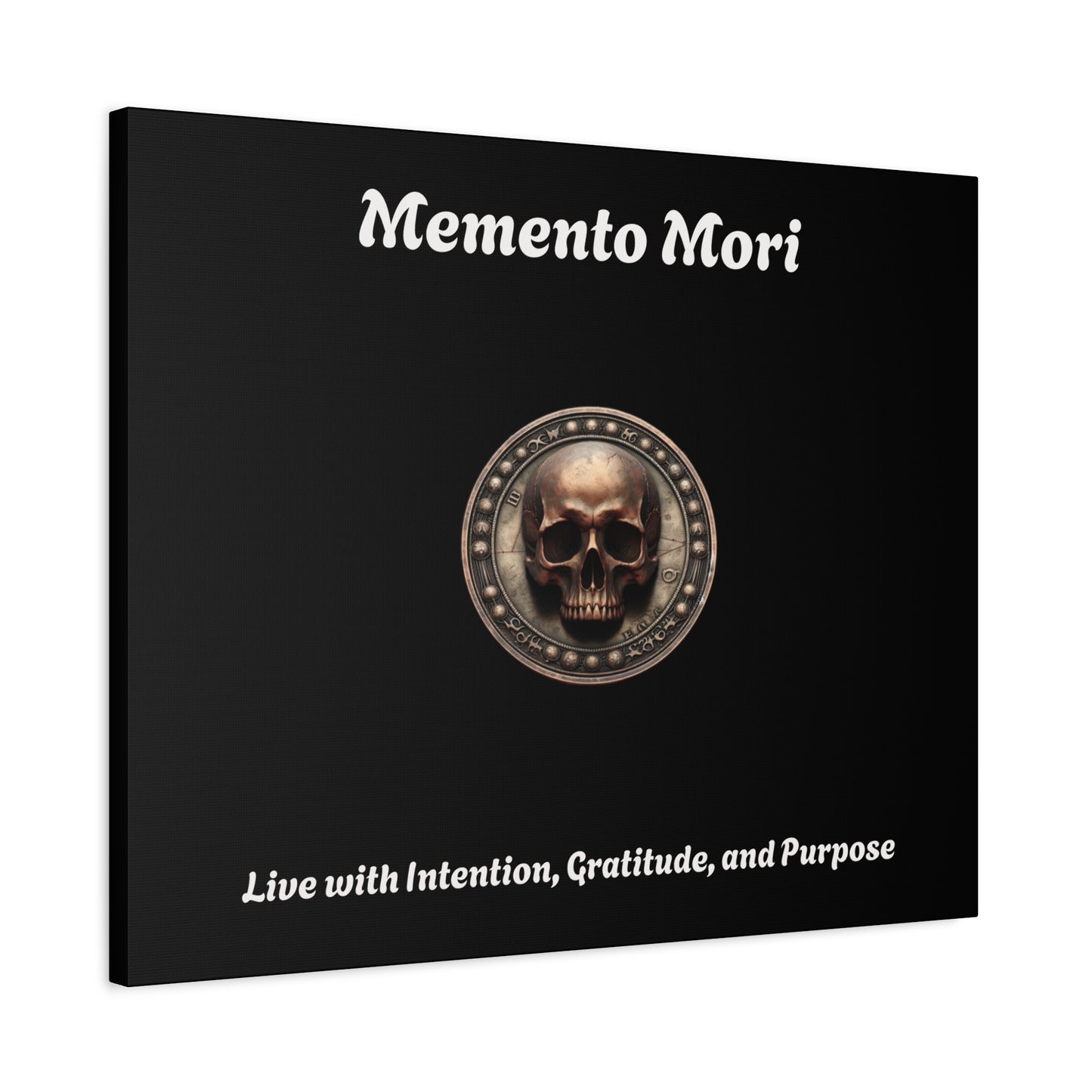 "Memento Mori" Matte Canvas - Inspirational Wall Art -"Live with Intention, Gratitude, and Purpose" - Premium Canvas from Concordia Style Boutique - Just $56.56! Shop now at Concordia Style Boutique