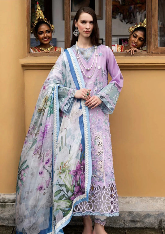 Mushq - Glowing Pulse-03 Piece Chikan Embroidered Lawn