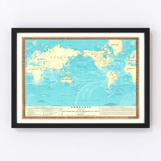 Erdkarte World Map, 1845