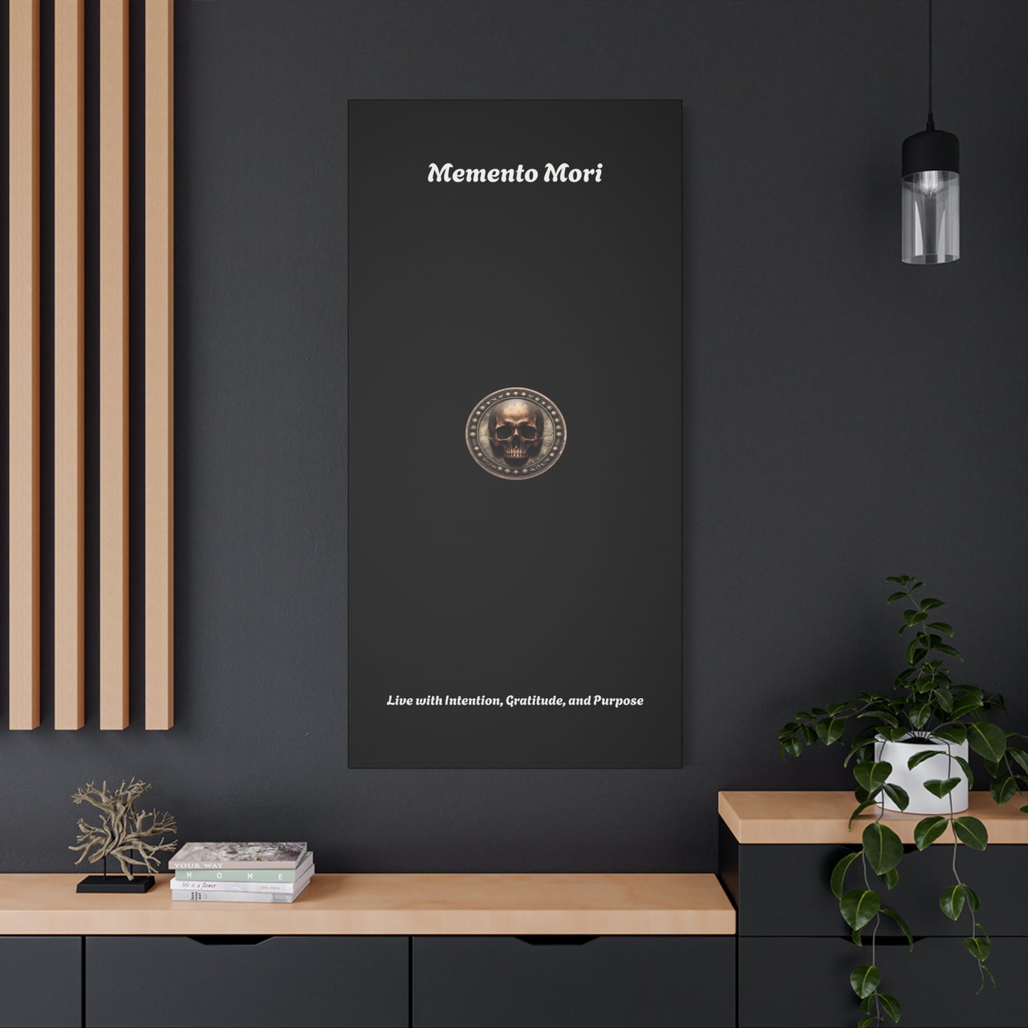 "Memento Mori" Matte Canvas - Inspirational Wall Art -"Live with Intention, Gratitude, and Purpose" - Premium Canvas from Concordia Style Boutique - Just $56.56! Shop now at Concordia Style Boutique