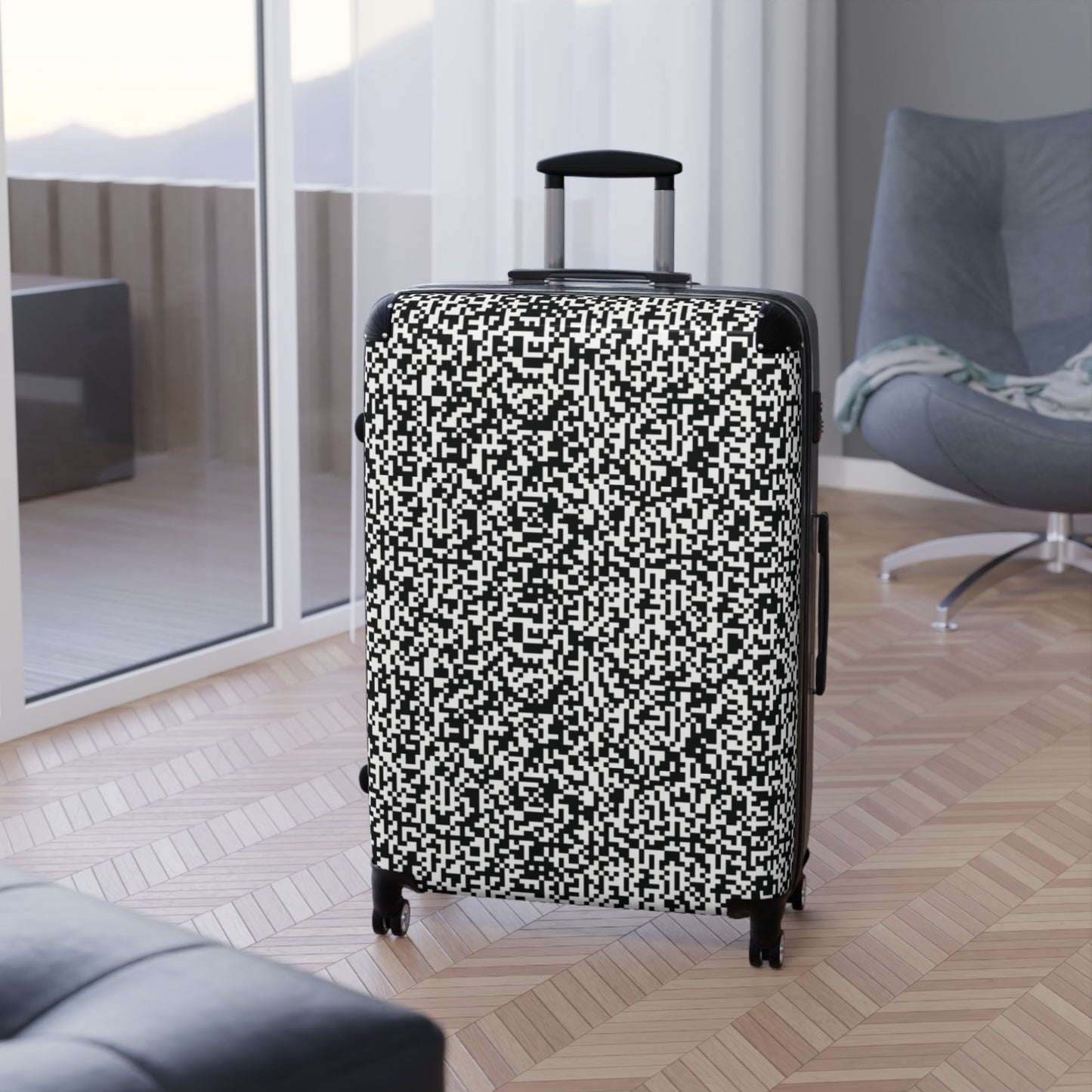 Suitcase - "Scan Me" - Premium suitcase from Concordia Style Boutique - Just $277.02! Shop now at Concordia Style Boutique