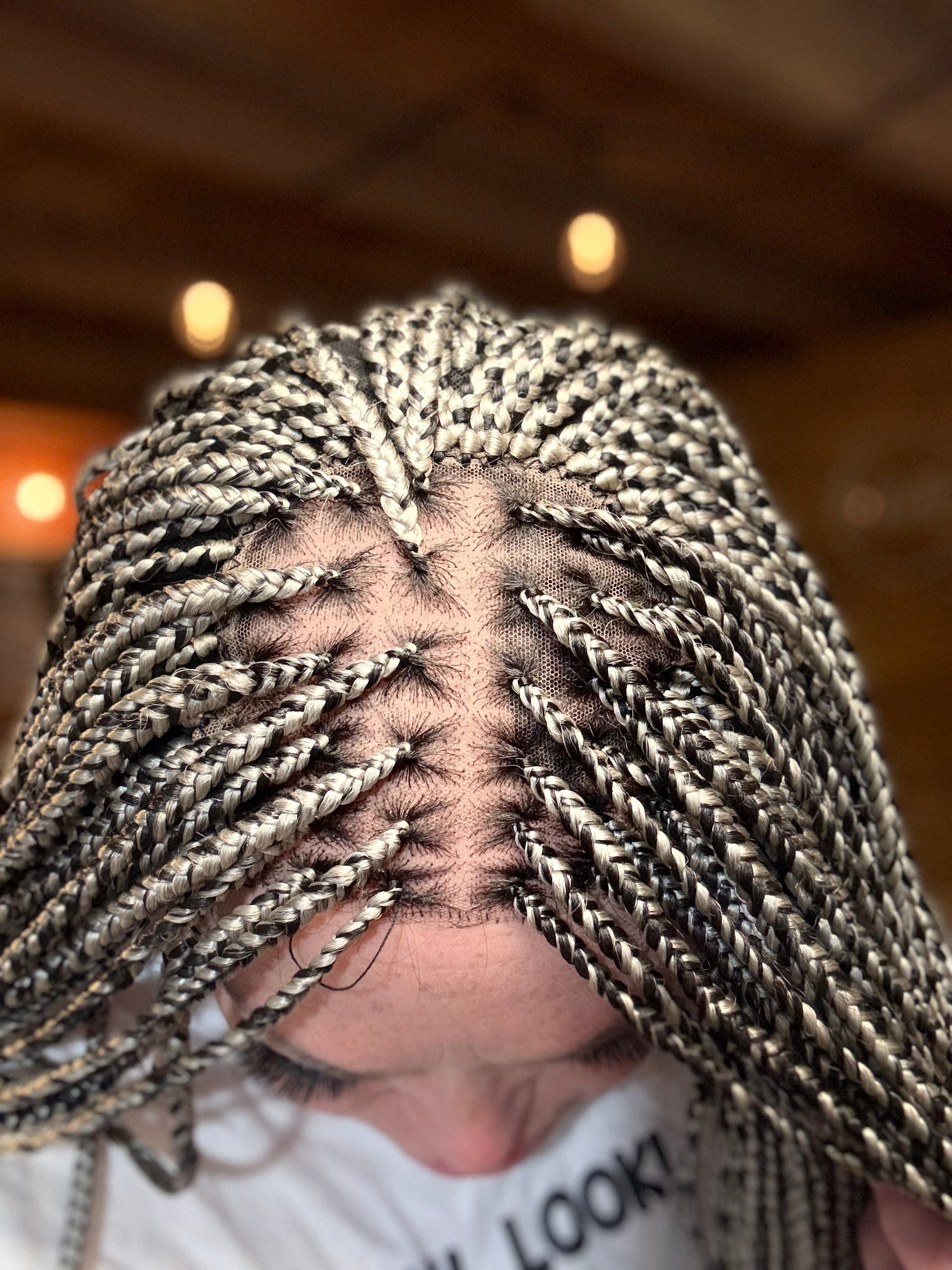 Full lace braided wig human hair blend - Concordia Style Boutique