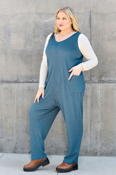 Double Take Full Size Sleeveless Straight Jumpsuit - Concordia Style Boutique