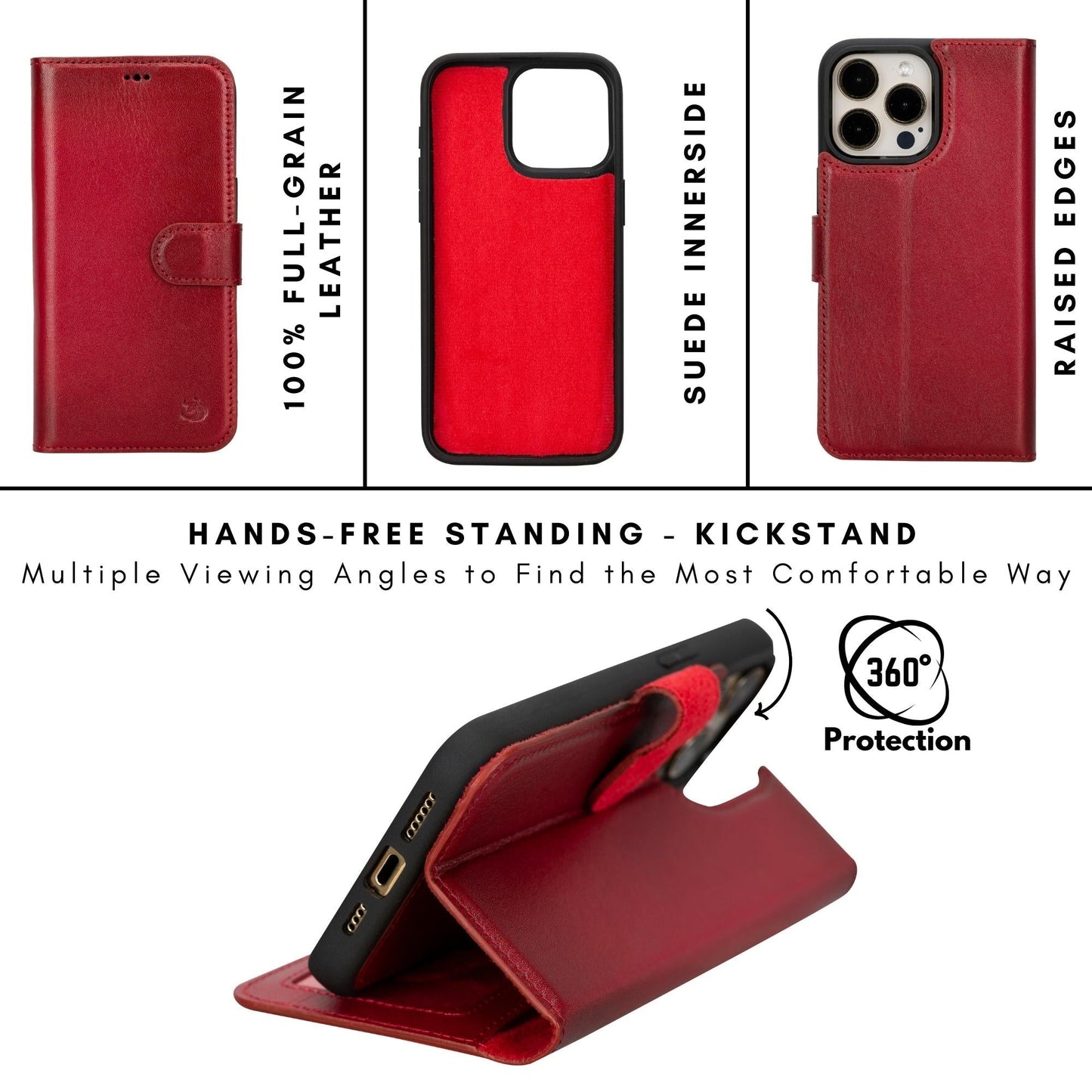 Casper iPhone 14 Series Detachable Leather Wallet Case - Concordia Style Boutique