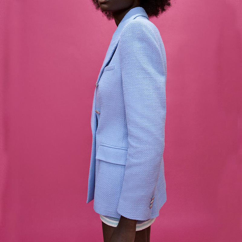 Women's Textured Double-breasted Blazer