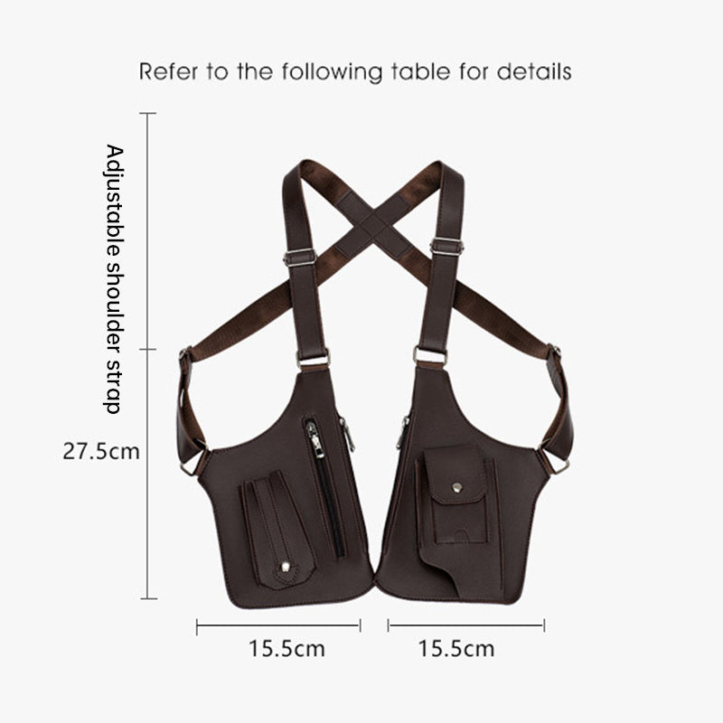 Double shoulder straps style leather harness bag - Premium harness bag from Concordia Style Boutique - Just $25.98! Shop now at Concordia Style Boutique