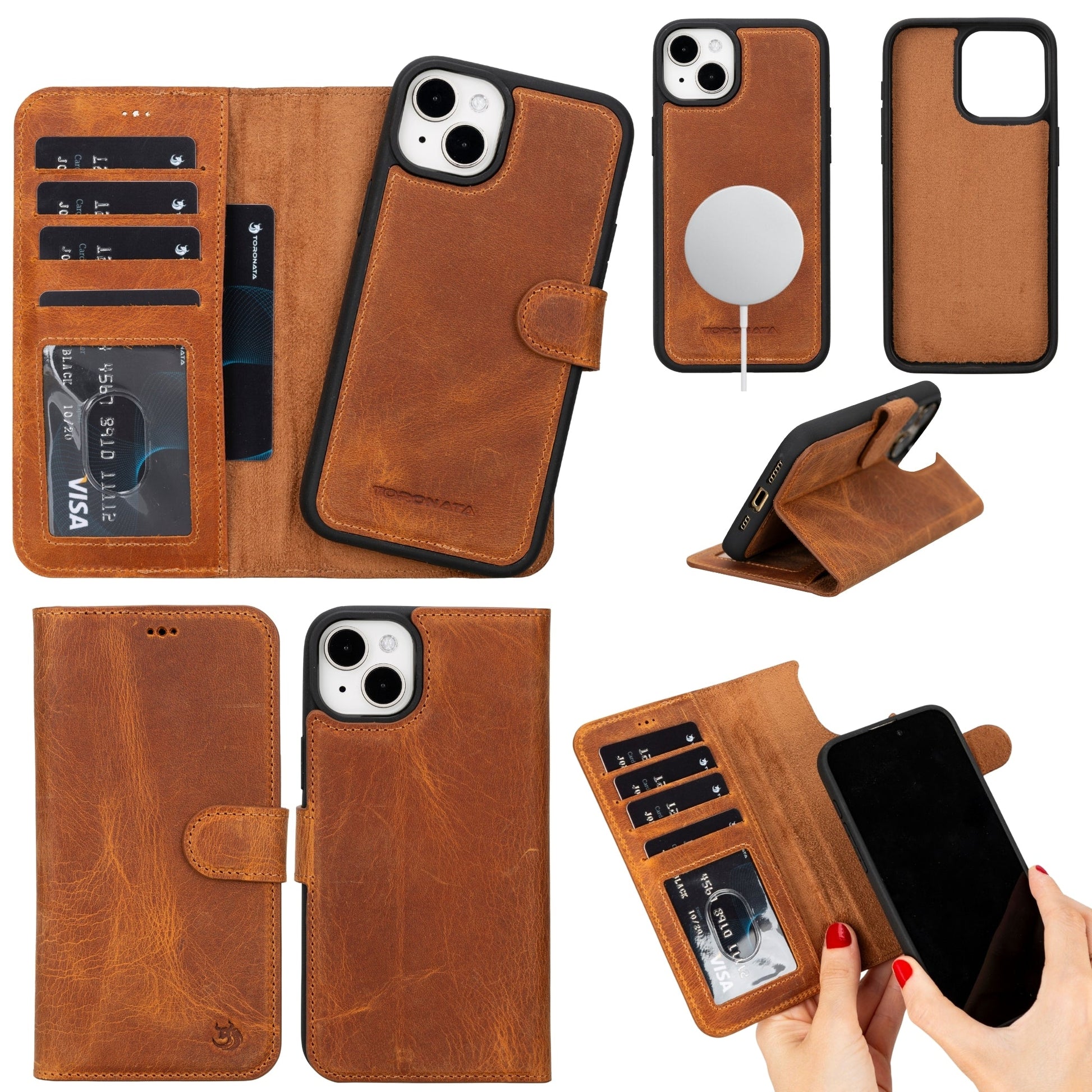 Casper Leather iPhone 14 Plus Wallet Case | MagSafe - Concordia Style Boutique