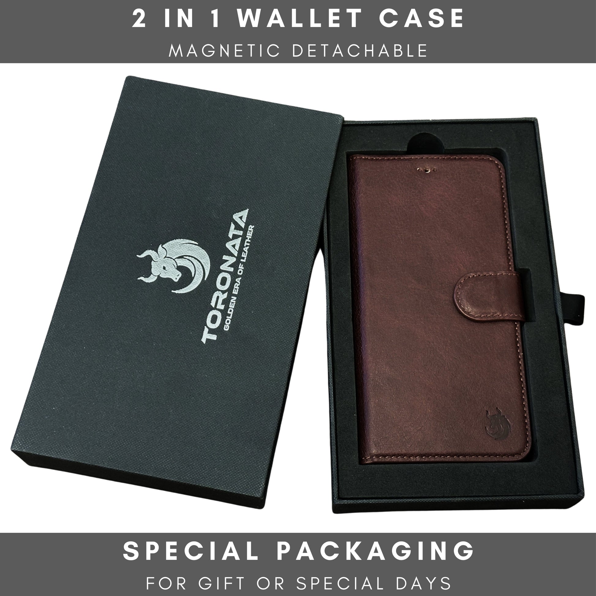 Vegas Premium Leather iPhone 15 Pro Wallet Case with MagSafe | Detachable RFID Blocking Luxury Wallet - Concordia Style Boutique