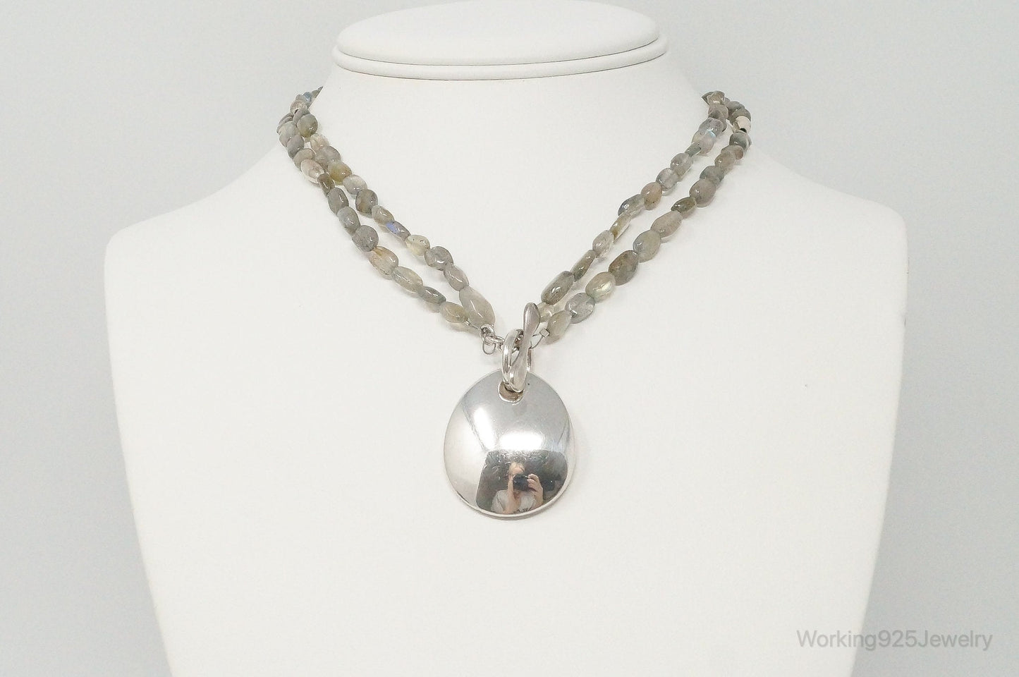 Designer RLM Studios Robert Lee Morris Labradorite Sterling Silver Necklace