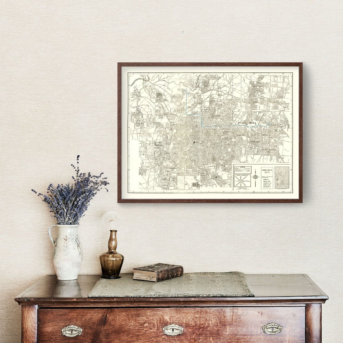Vintage Map of Atlanta, Georgia 1947 - Concordia Style Boutique