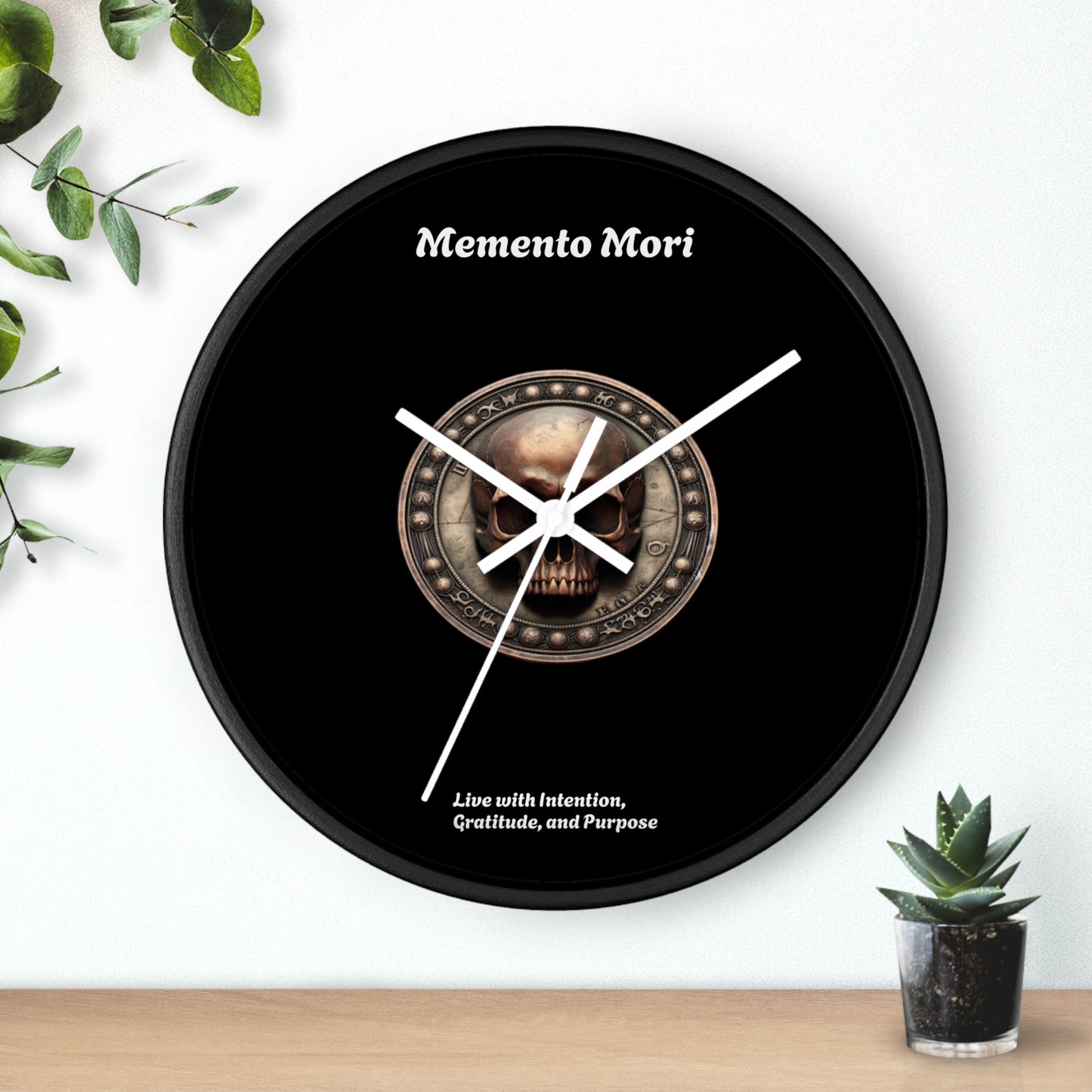 "Memento Mori" Wall Clock - Symbol of Intention, Gratitude, and Purpose - Premium Wall Clock from Concordia Style Boutique - Just $48.23! Shop now at Concordia Style Boutique