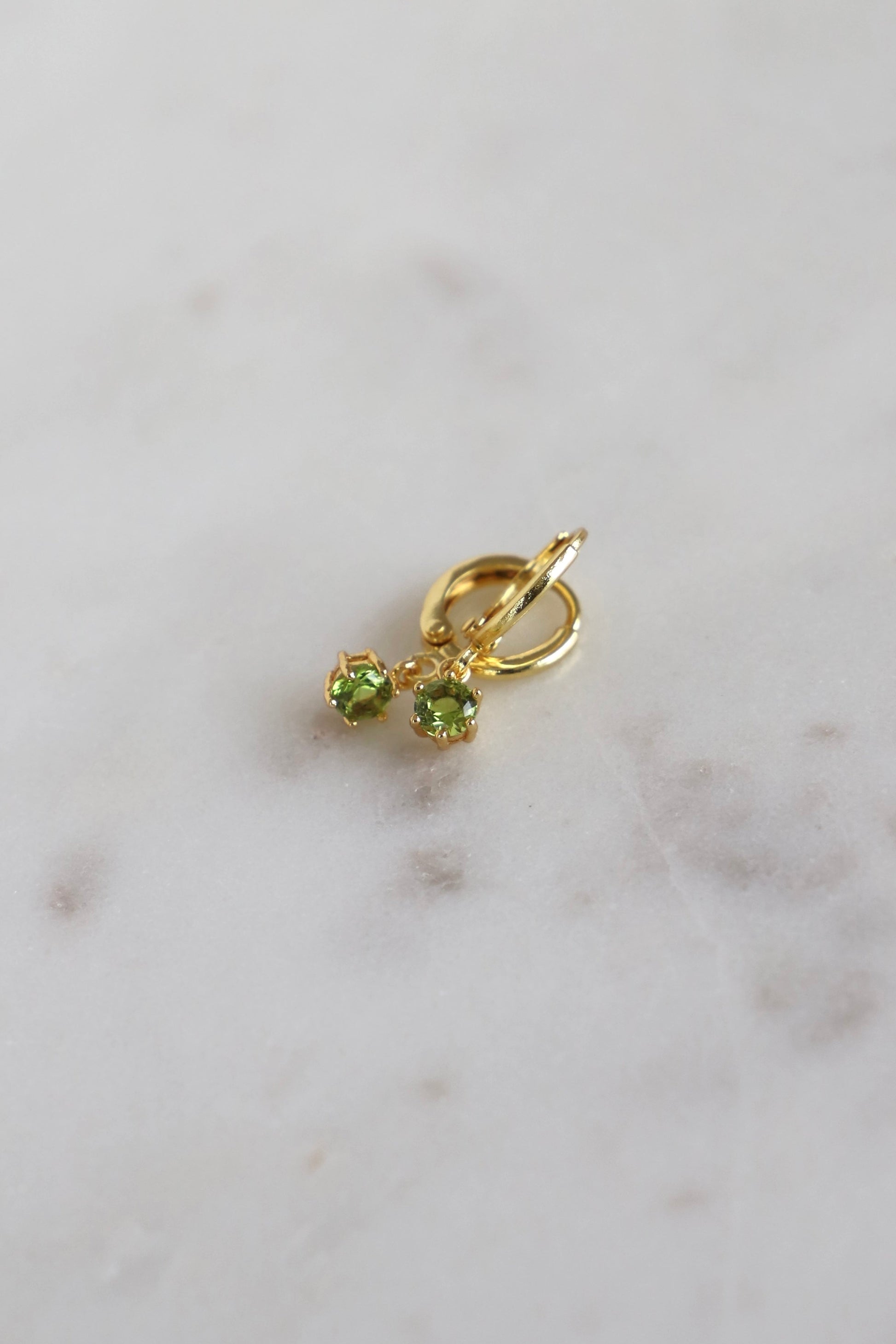 ROUND BIRTHSTONE HUGGIES - Concordia Style Boutique