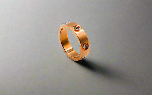 Radiant Rose Gold Gem Ring