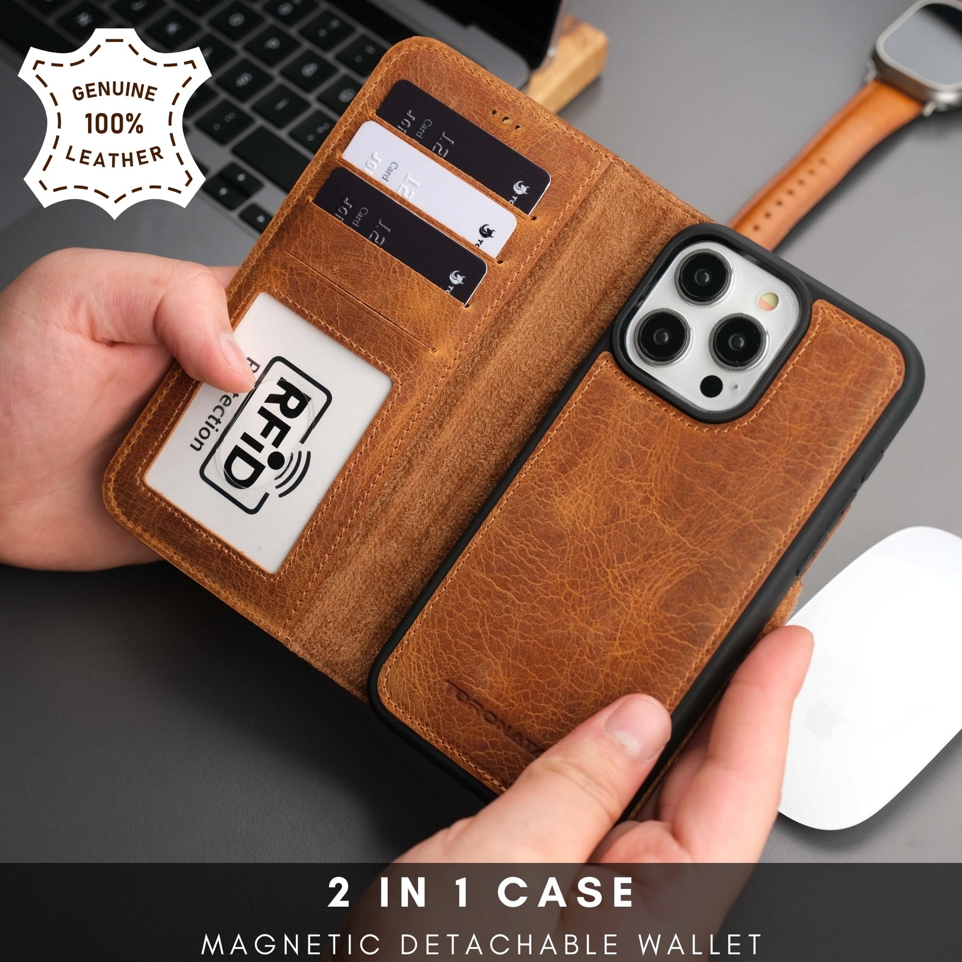 Casper Leather iPhone 14 Pro Max Wallet Case | MagSafe - Concordia Style Boutique