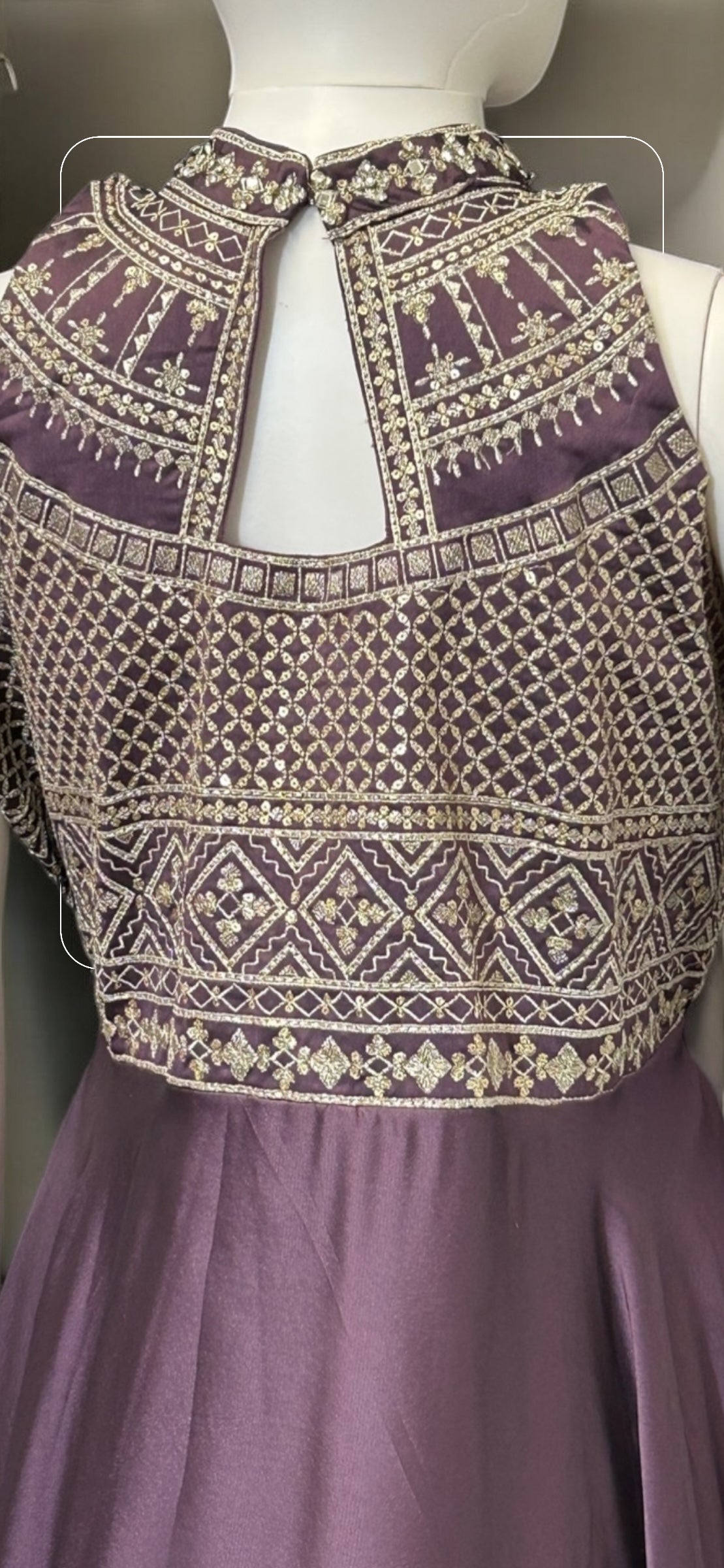 Chiffon silk Indo western gown/ long dress