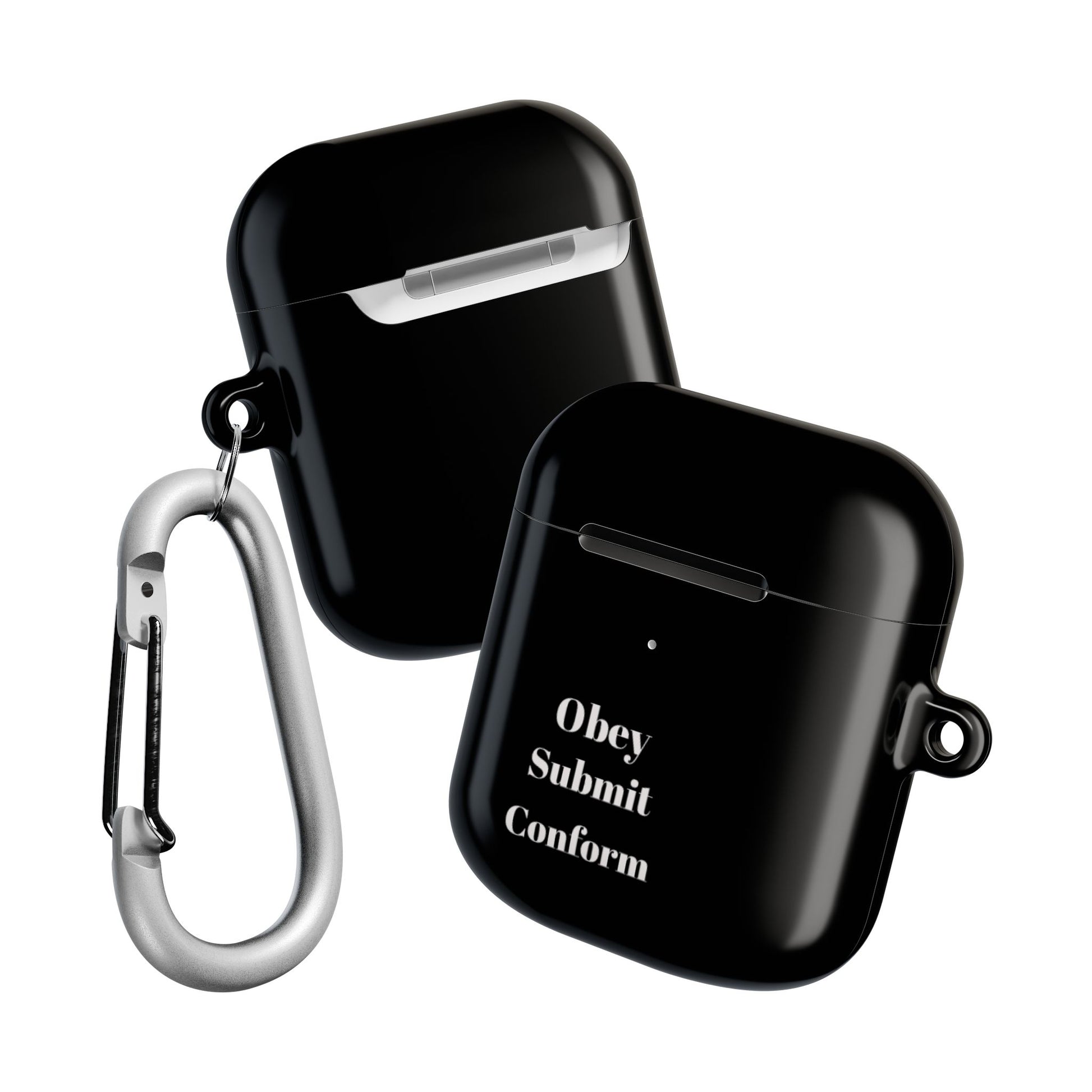 "Obey - Submit - Conform" AirPod Case - Stylish Black Accessory - Premium AirPod Case from Concordia Style Boutique - Just $24.38! Shop now at Concordia Style Boutique