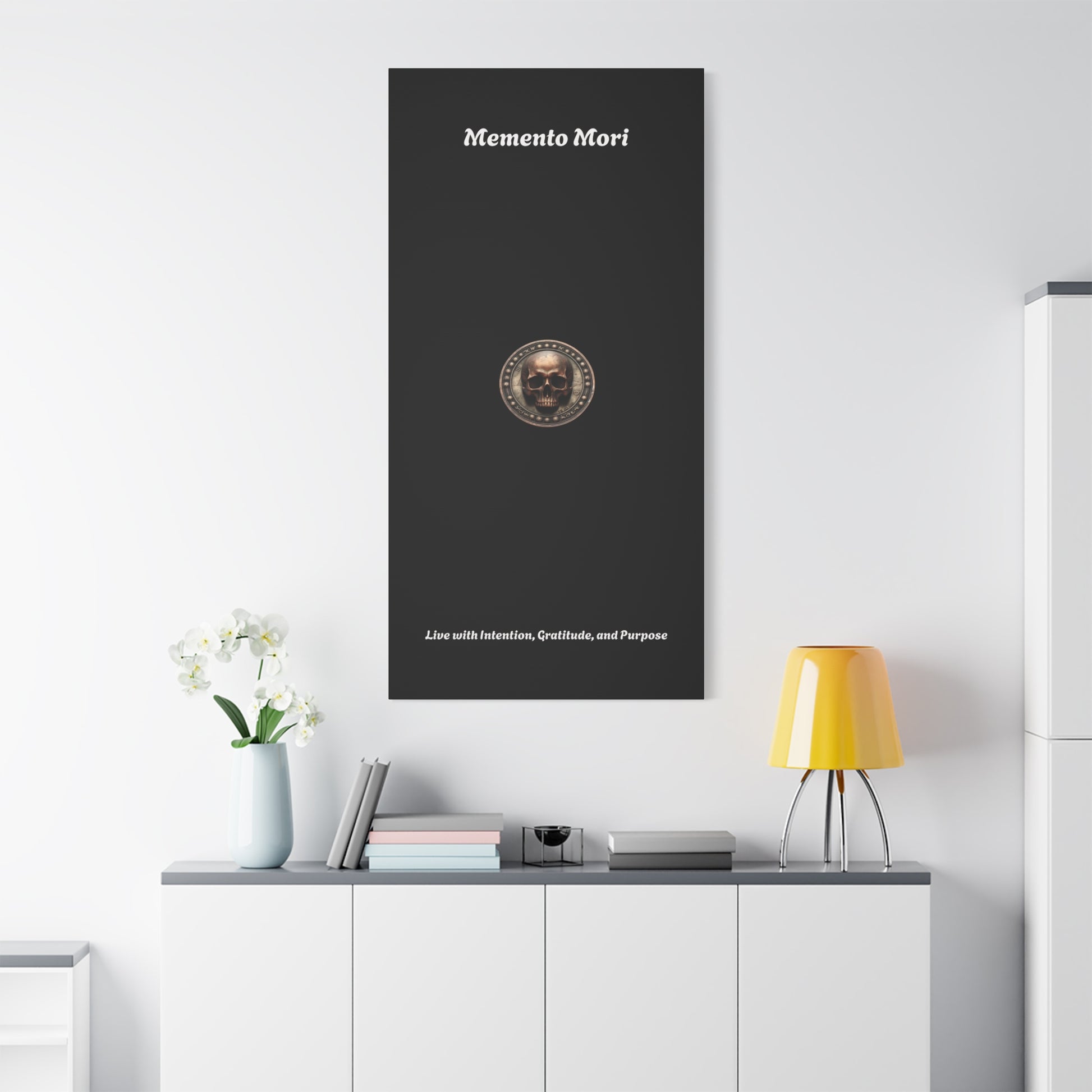 "Memento Mori" Matte Canvas - Inspirational Wall Art -"Live with Intention, Gratitude, and Purpose" - Premium Canvas from Concordia Style Boutique - Just $56.56! Shop now at Concordia Style Boutique