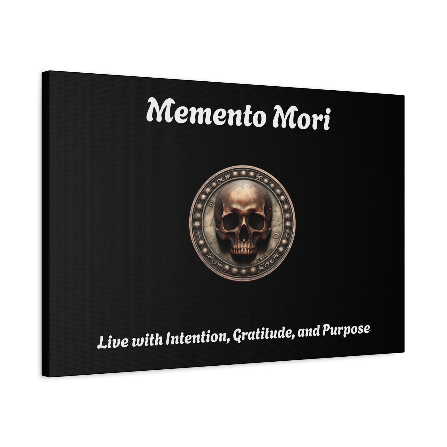 "Memento Mori" Matte Canvas - Inspirational Wall Art -"Live with Intention, Gratitude, and Purpose" - Premium Canvas from Concordia Style Boutique - Just $56.56! Shop now at Concordia Style Boutique