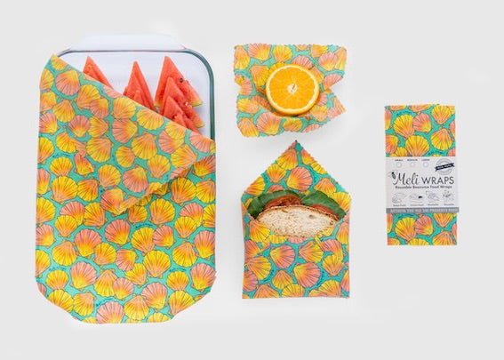 Beeswax Food Wrap - Sunrise Shell Print - Concordia Style Boutique