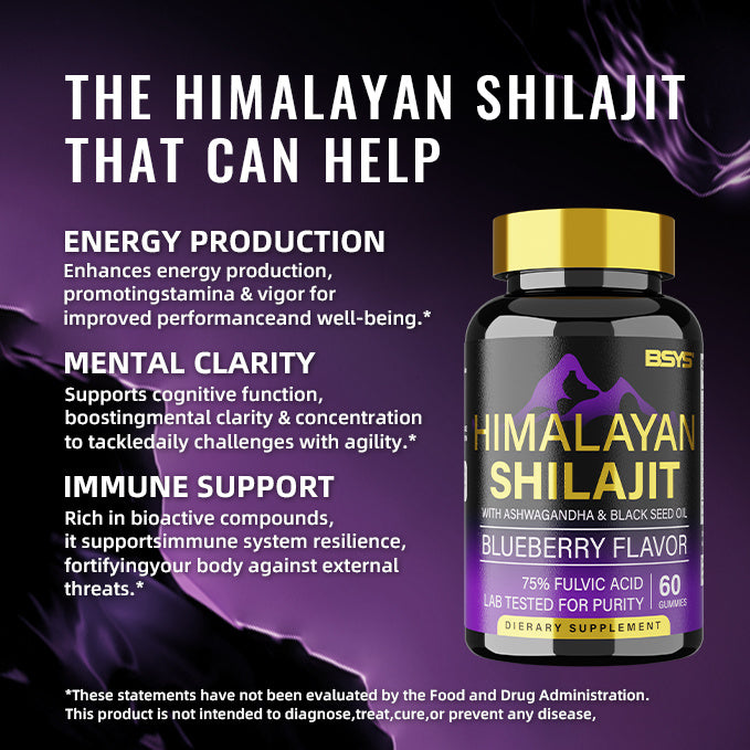 BSYS SHILAJIT GUMMIES (60) - Premium Supplement from Concordia Style Boutique - Just $22.89! Shop now at Concordia Style Boutique