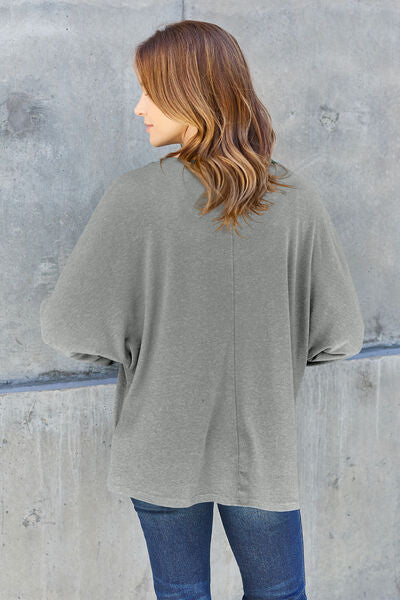 Double Take Full Size Round Neck Long Sleeve T-Shirt - Concordia Style Boutique