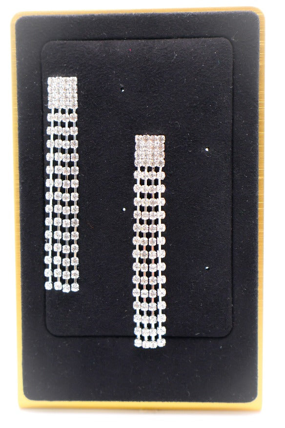 Dazzling Cascade Faux Diamond Earrings