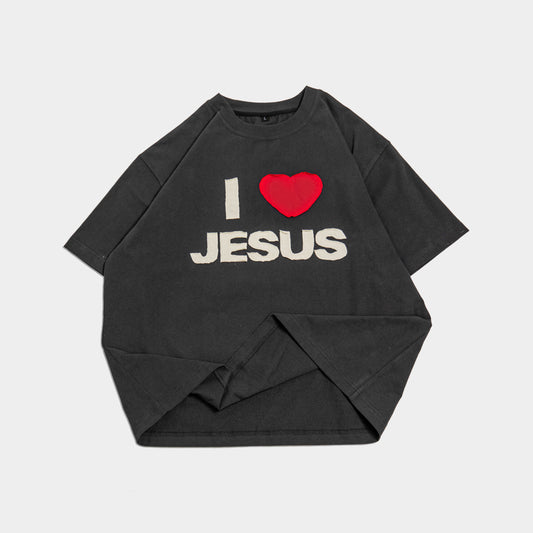 I Love Jesus Hand-Stitched Tee - Concordia Style Boutique