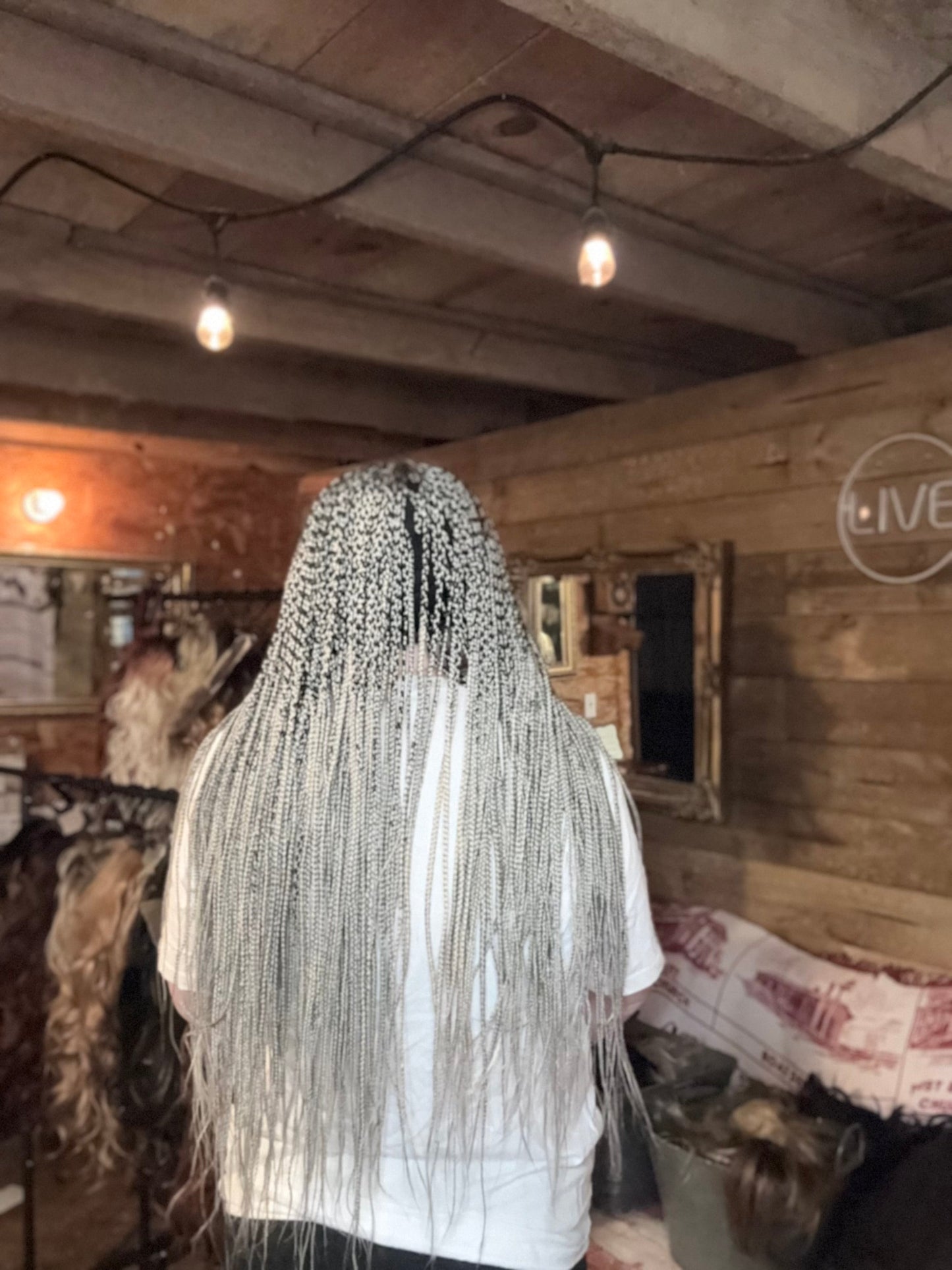 Full lace braided wig human hair blend - Concordia Style Boutique