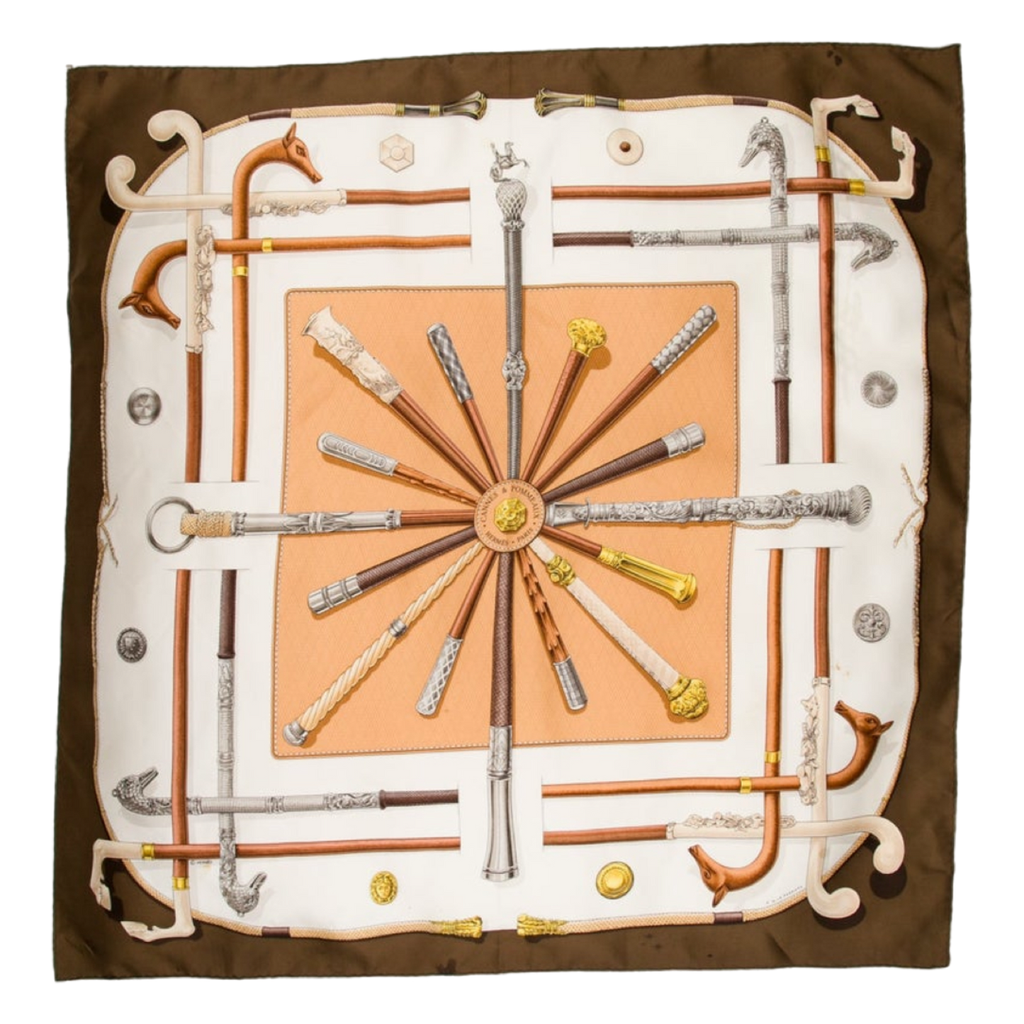 Cannes et Pommeaux Vintage Scarf Crossbody Bag