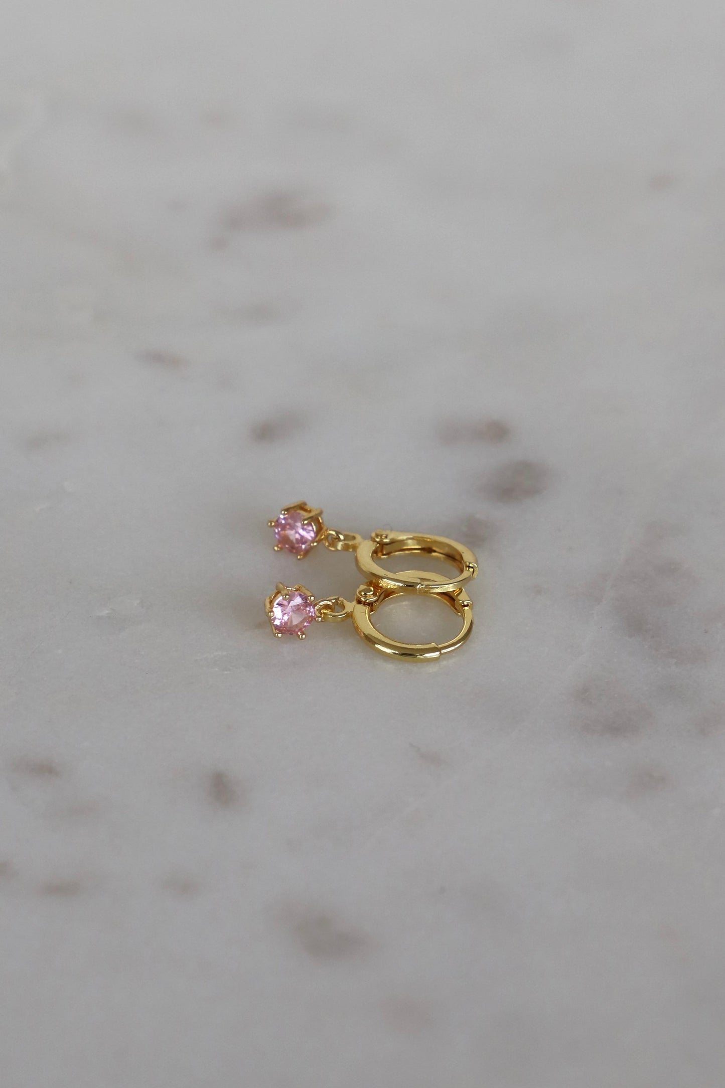 ROUND BIRTHSTONE HUGGIES - Concordia Style Boutique