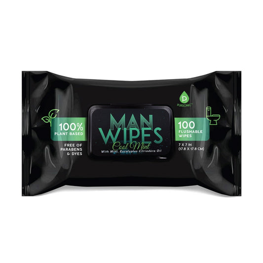 12 Pack of Flushable Man Wipes (1200 Mint Scented Wipes) - Concordia Style Boutique