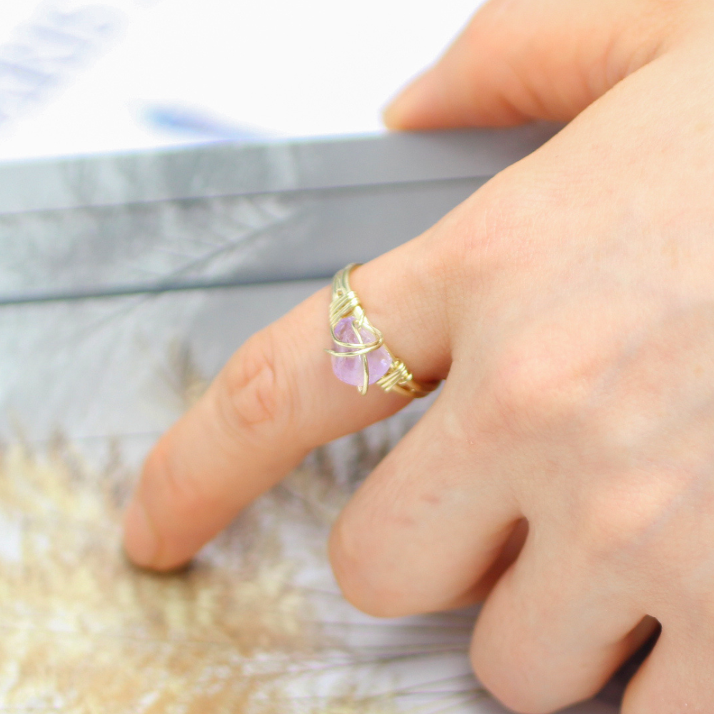 CRYSTAL GEMSTONE RING (ADJUSTABLE) - Concordia Style Boutique