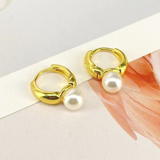 ROUND PEARL EARRINGS (PAIR) - Concordia Style Boutique