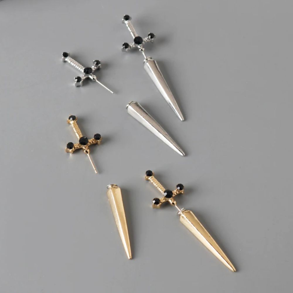 GOTHIC SWORD EARRINGS (PAIR) - Concordia Style Boutique