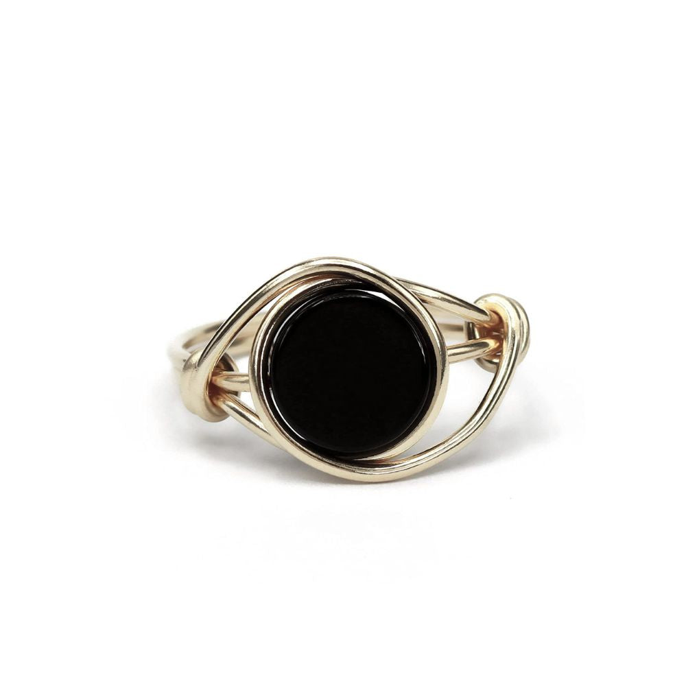 BLACK ONYX KNOT RING - Concordia Style Boutique