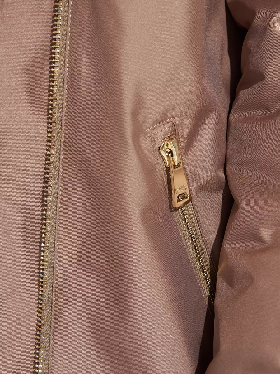 Genuine Polar Fox Fur Trim Rabbit Fur Insulated Parka