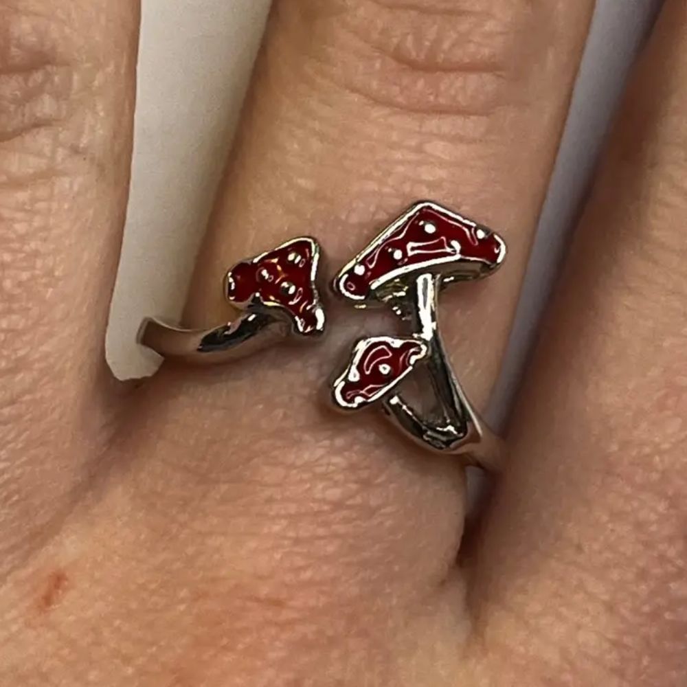 RED MUSHROOM RING (ADJUSTABLE) - Concordia Style Boutique