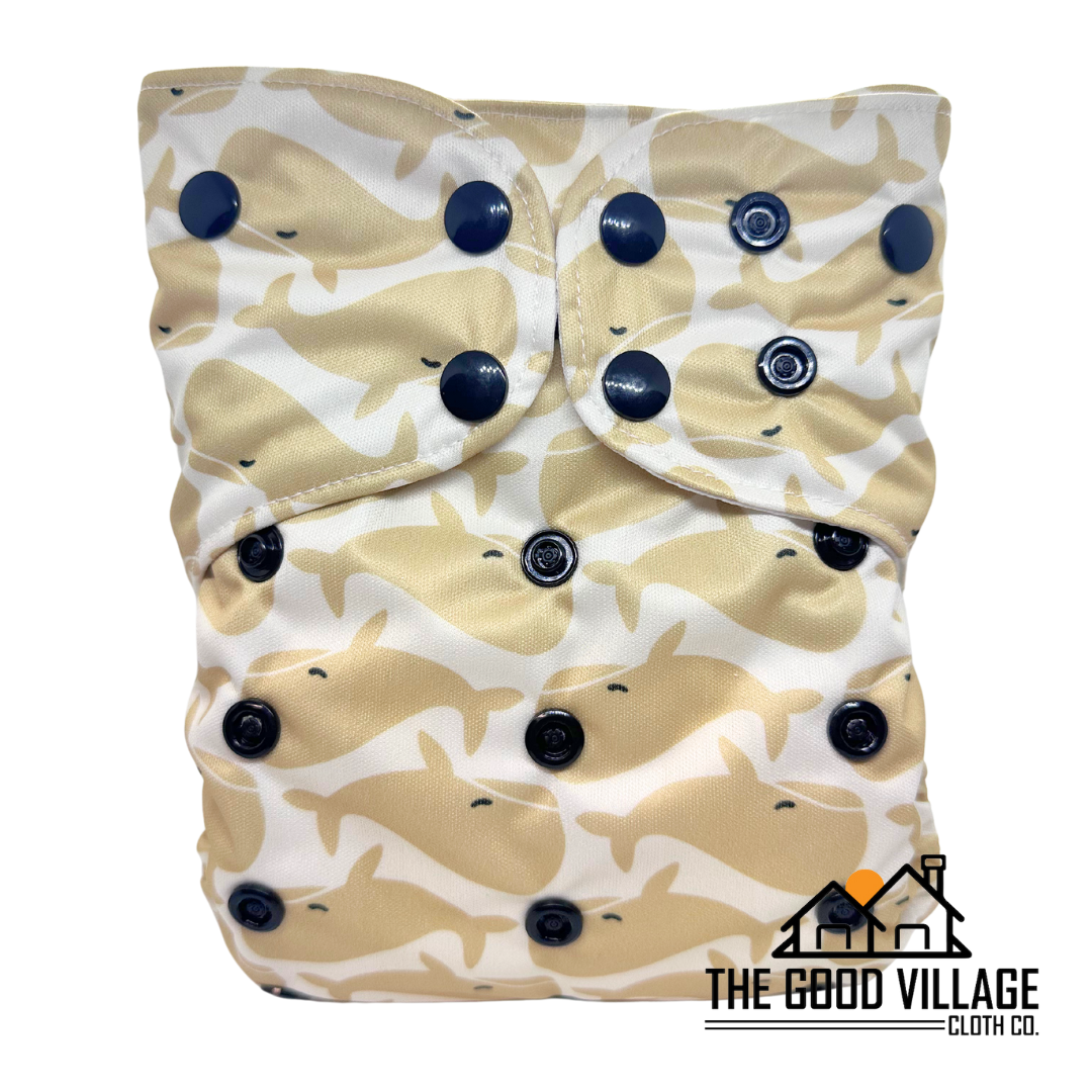 One Size Pocket Diaper | Oh-Whale - Concordia Style Boutique