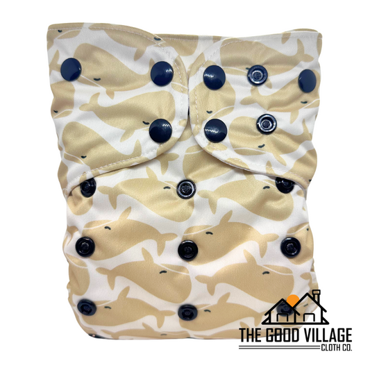 One Size Pocket Diaper | Oh-Whale - Concordia Style Boutique