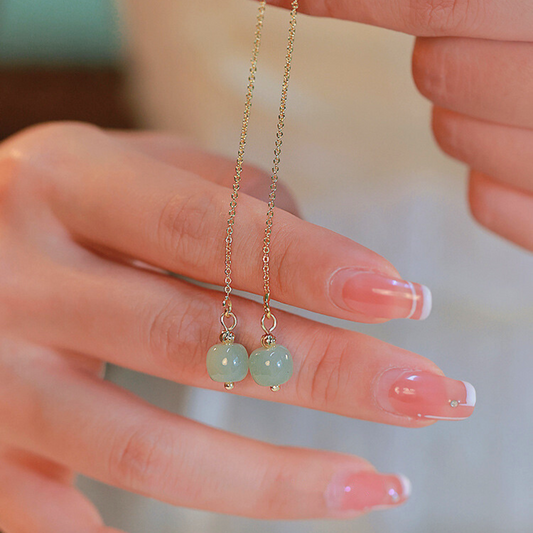 JADE DROP EARRINGS (PAIR) - Concordia Style Boutique