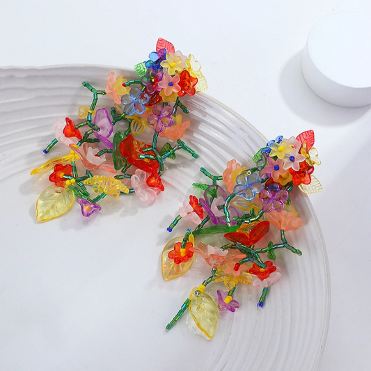 CREATIVE FLOWER EARRINGS (PAIR) - Concordia Style Boutique