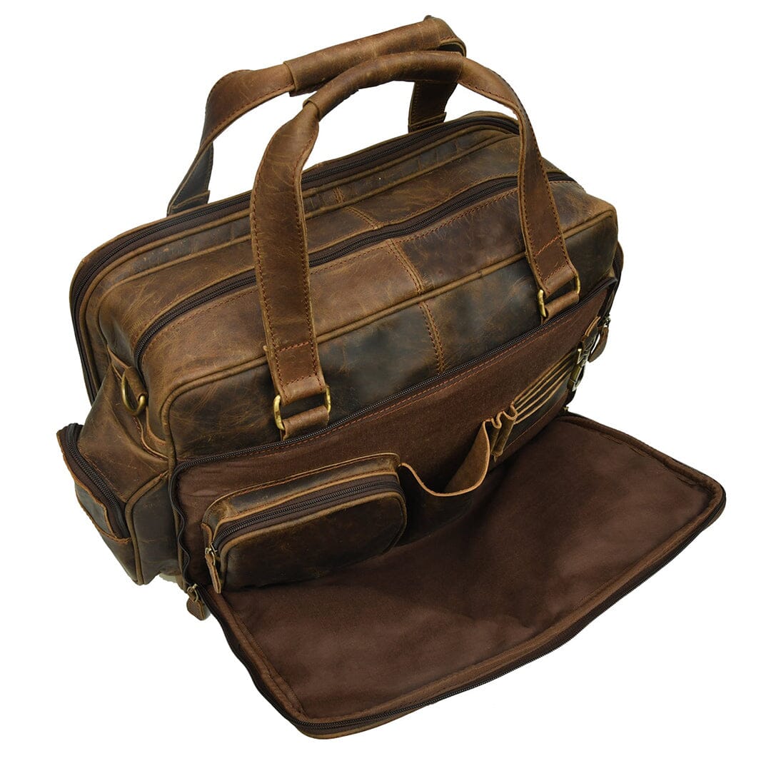 Floyd Handmade Buffalo Leather Office Briefcase - Concordia Style Boutique