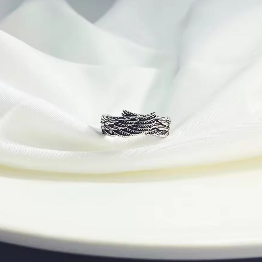 RETRO PUNK ANGEL WING RING (ADJUSTABLE) - Concordia Style Boutique