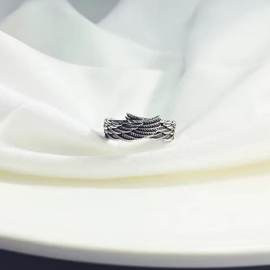 RETRO PUNK ANGEL WING RING (ADJUSTABLE) - Concordia Style Boutique
