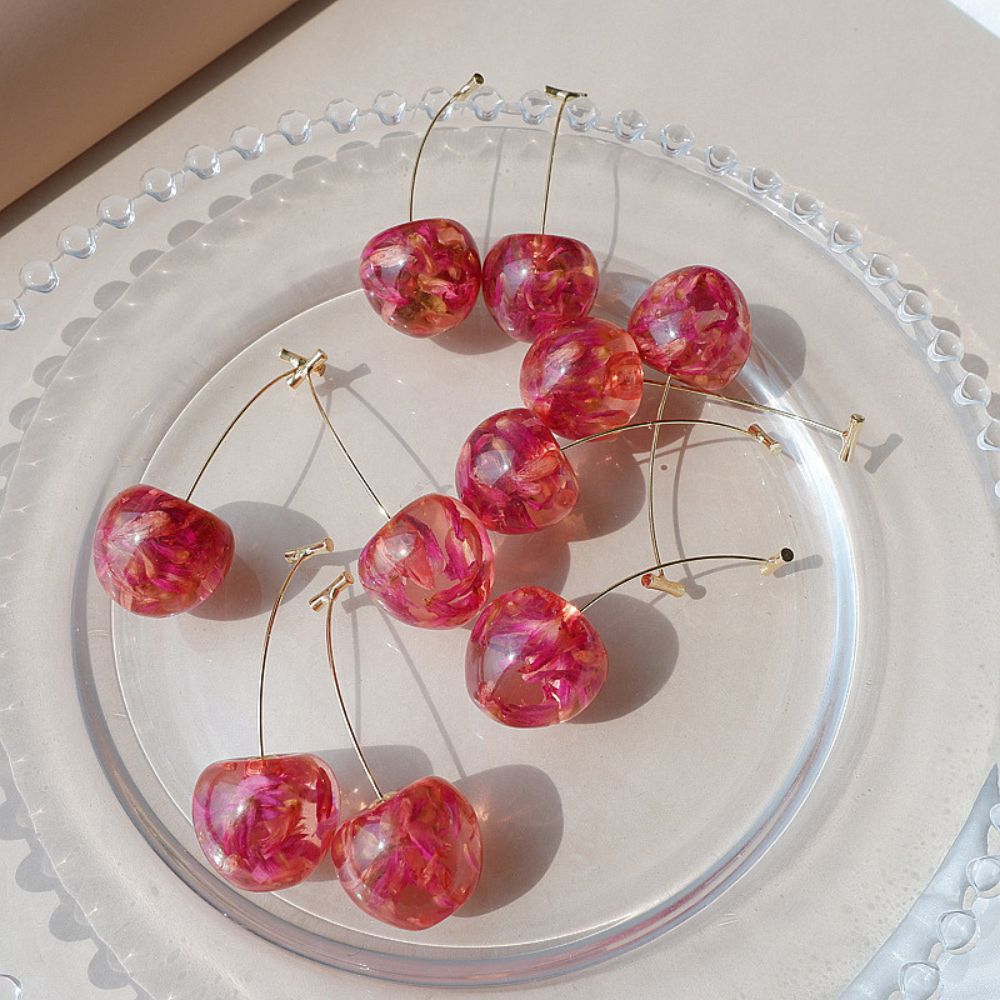 PINK CHERRY EARRINGS (PAIR) - Concordia Style Boutique