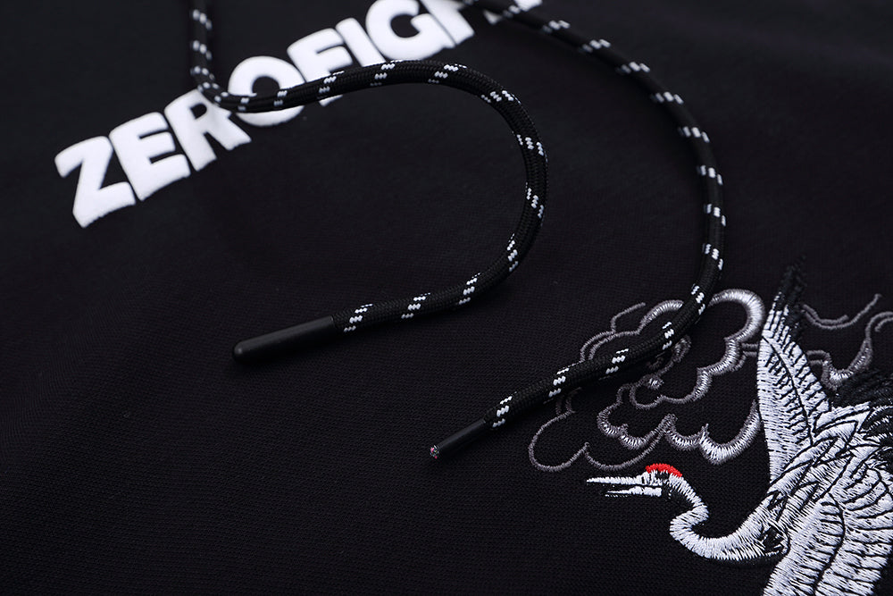 YE735 Red Suns Cranes Hoodie - Concordia Style Boutique