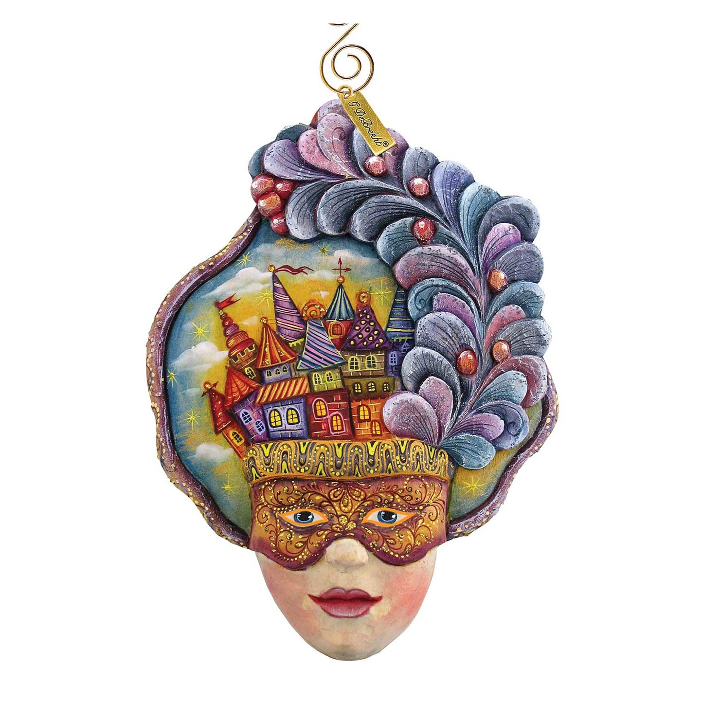 Castle Carnival Mask Sculpted Ornament by G. DeBrekht - 621145
