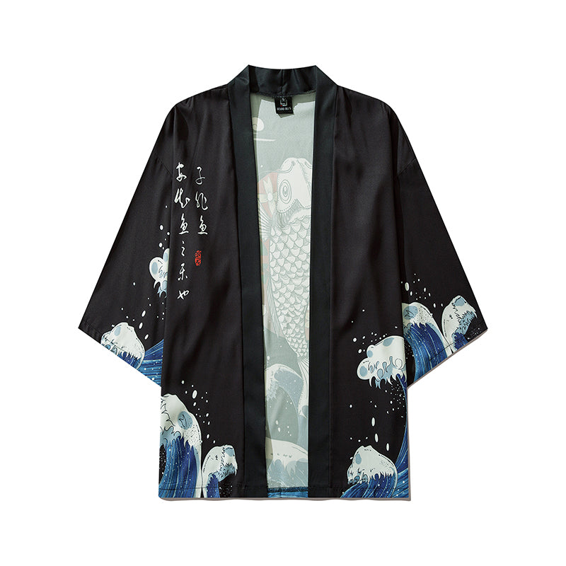 YC6327 Jumping Fish Kimono - Concordia Style Boutique