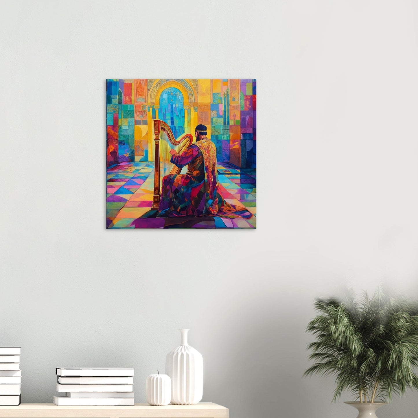King David's Melody: Harp of Jerusalem Canvas Print